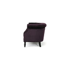 Merax Velvet Chesterfield Loveseat, 2-Seater Tufted Sofa, Black Berry