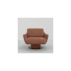 Modern Velvet Accent Chair with Swivel Base, Luxury Tufted Lounge Chair for Living Room, Upholstered Single Sofa Chair with Curved Arms for Bedroom, Office, Reading Nook