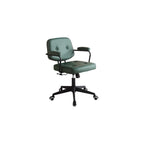 Vanity Chair Office Chair Computer Desk Chairs with Armrest Adjustable with Thick Cushion Tilt Function,Comfort Wide Seat,Easy Assembly with Wheels,for Office and Home Office(Brown1)