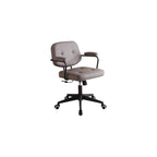 Vanity Chair Office Chair Computer Desk Chairs with Armrest Adjustable with Thick Cushion Tilt Function,Comfort Wide Seat,Easy Assembly with Wheels,for Office and Home Office(Brown1)