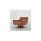 Modern Velvet Accent Chair with Swivel Base, Luxury Tufted Lounge Chair for Living Room, Upholstered Single Sofa Chair with Curved Arms for Bedroom, Office, Reading Nook