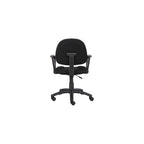 Boss Office Products Perfect Posture Delux Fabric Task Chair with Loop Arms in Black, Low-Back (B317-BK)