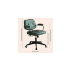 Vanity Chair Office Chair Computer Desk Chairs with Armrest Adjustable with Thick Cushion Tilt Function,Comfort Wide Seat,Easy Assembly with Wheels,for Office and Home Office(Brown1)