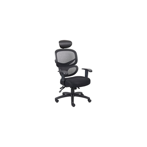 Boss Office Products Multi-Function Task Chair with Headrest in Black (B6338-HR)