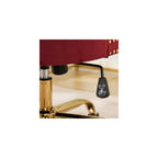 Furniture Office Chair,Modern Velvet Upholstered Tufted Button Home Office Chair with Golden Metal Base,Adjustable Desk Chair Swivel Office Chair (Wine Red),SW1923WR