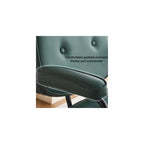 Vanity Chair Office Chair Computer Desk Chairs with Armrest Adjustable with Thick Cushion Tilt Function,Comfort Wide Seat,Easy Assembly with Wheels,for Office and Home Office(Brown1)