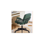 Vanity Chair Office Chair Computer Desk Chairs with Armrest Adjustable with Thick Cushion Tilt Function,Comfort Wide Seat,Easy Assembly with Wheels,for Office and Home Office(Brown1)