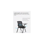 Ergonomic Foldable Office Desk Chair, Lightweight Conference & Meeting Chair, Breathable Wide Seat Training Chair for Home Office & Professional Use