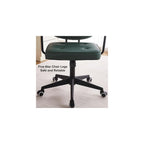 Vanity Chair Office Chair Computer Desk Chairs with Armrest Adjustable with Thick Cushion Tilt Function,Comfort Wide Seat,Easy Assembly with Wheels,for Office and Home Office(Brown1)