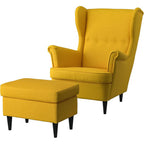 ProTuning STRANDMON Armchair and footstool, Skiftebo yellow